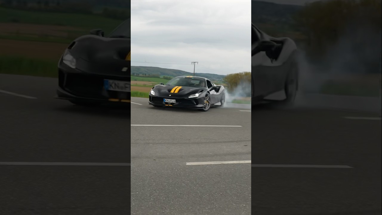 BURNED THE TIRES OFF *FERRARI F8 TRIBUTO IN GERMANY! (S4T STAGE 2) #stage4tuning #ferrari #f8 #cars