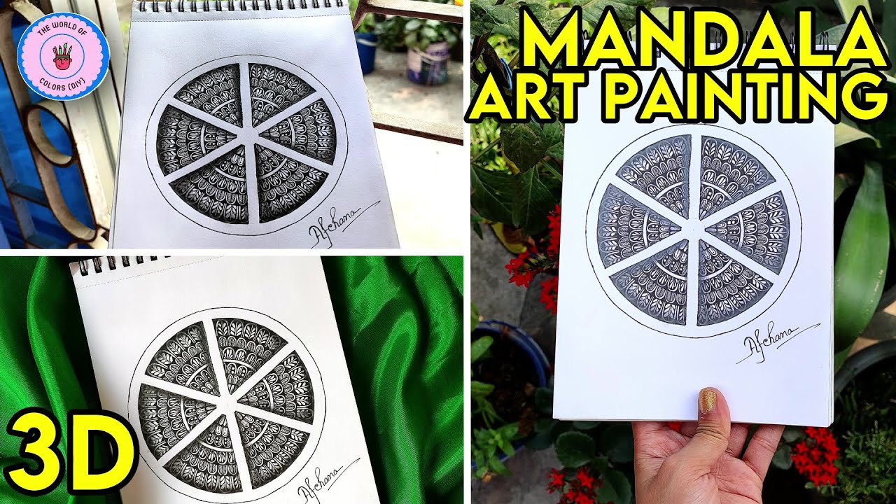 3D PIZZA Mandala Art [Zentangle Art | Doodle Art] #89
