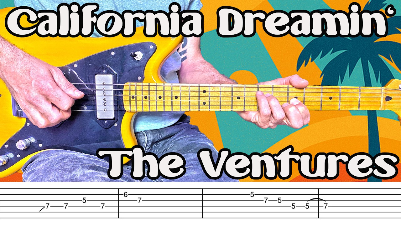California Dreamin' (The Ventures) - surf guitar cover with tabs