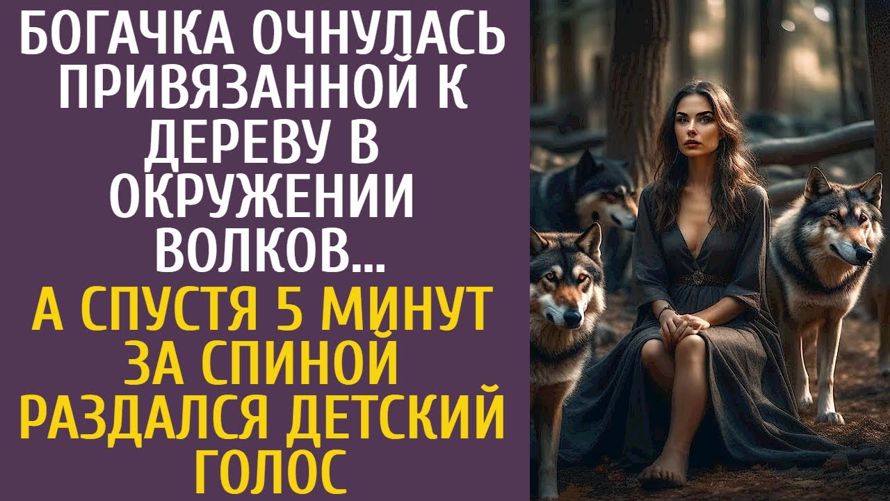 Богачка очнулась привязанной к дереву в окружении волков… А спустя 5 минут раздался детский голос…