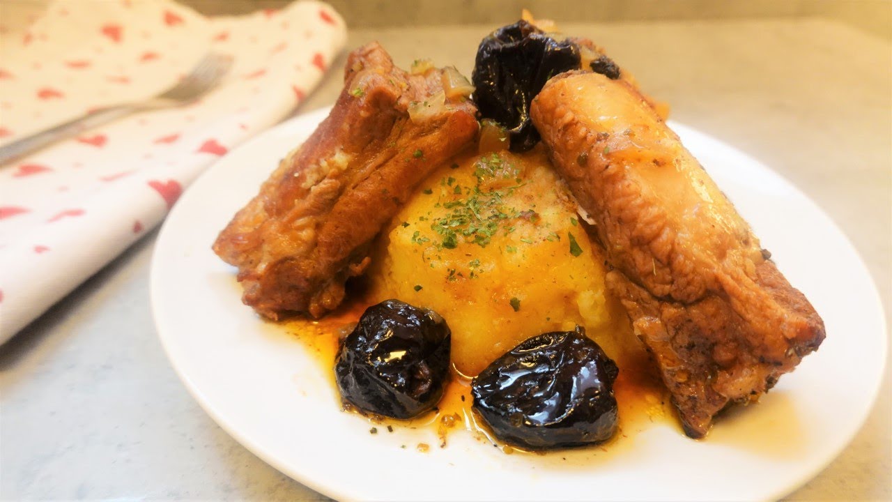 Delicious Combination Meat & Prunes ! Braised Pork Ribs Recipe ! Easyvideo