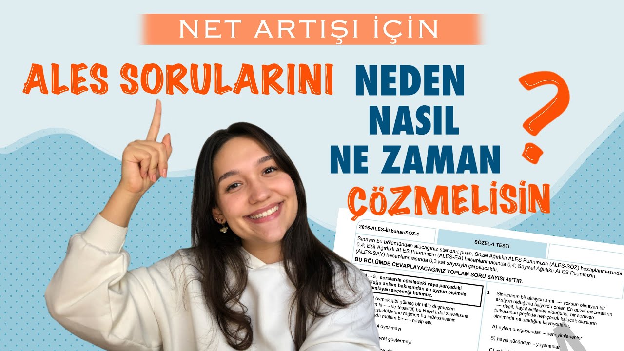 ALES NEDİR, NEDEN VE NASIL &Ccedil;&Ouml;Z&Uuml;LMELİ? / YKS İ&ccedil;in Net Artırma &Ouml;nerileri