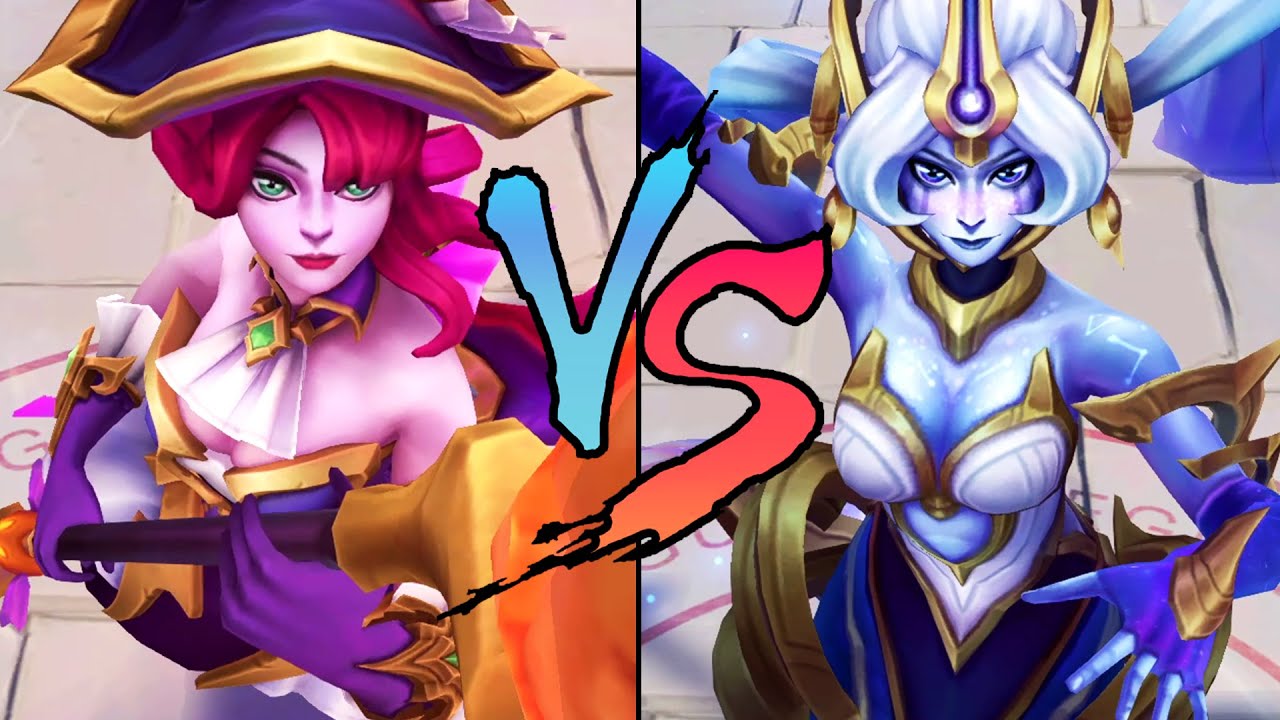 Bewitching Nami VS Cosmic Destiny Nami Skin Comparison Spotlight 2021 - League of Legends