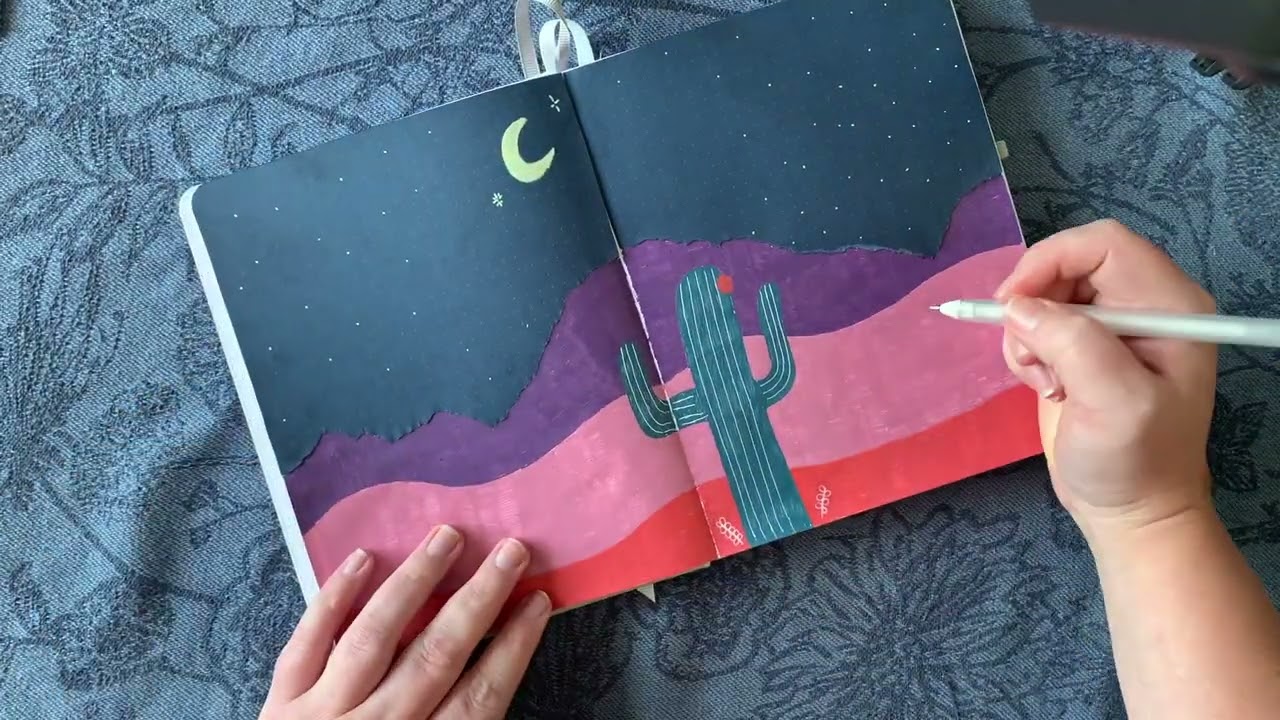 PLAN WITH ME | April 2022 | Custom bullet journal setup | Archer and Olive Desert Night Box theme