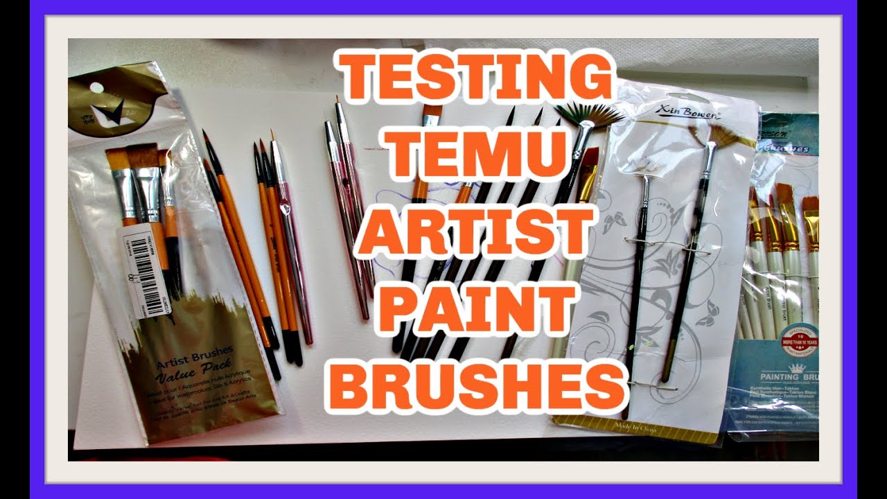 TEMU PAINT BRUSH REVIEW TESTING  OUT ARTIST PAINT BRUSHES HOW DID THEY PERFORM??