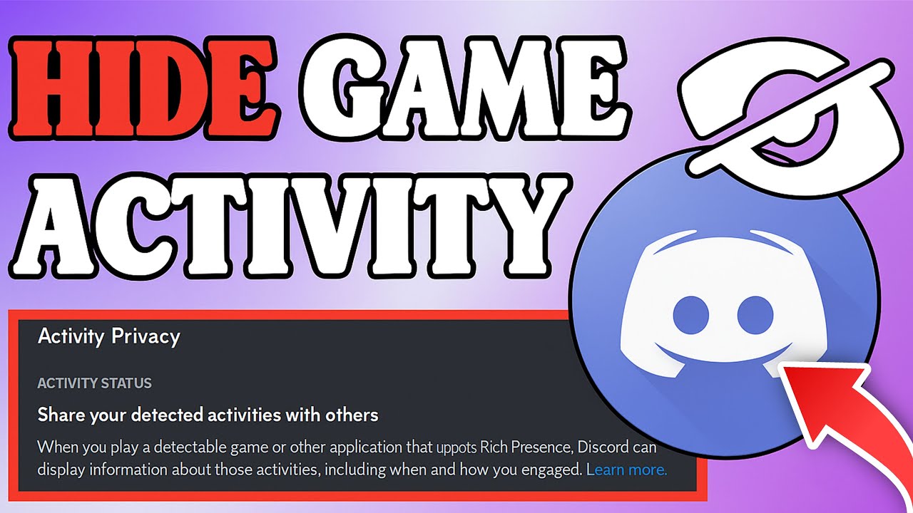 How To Hide Game Activity in Discord (Turn Off Game Status) - 2026✅
