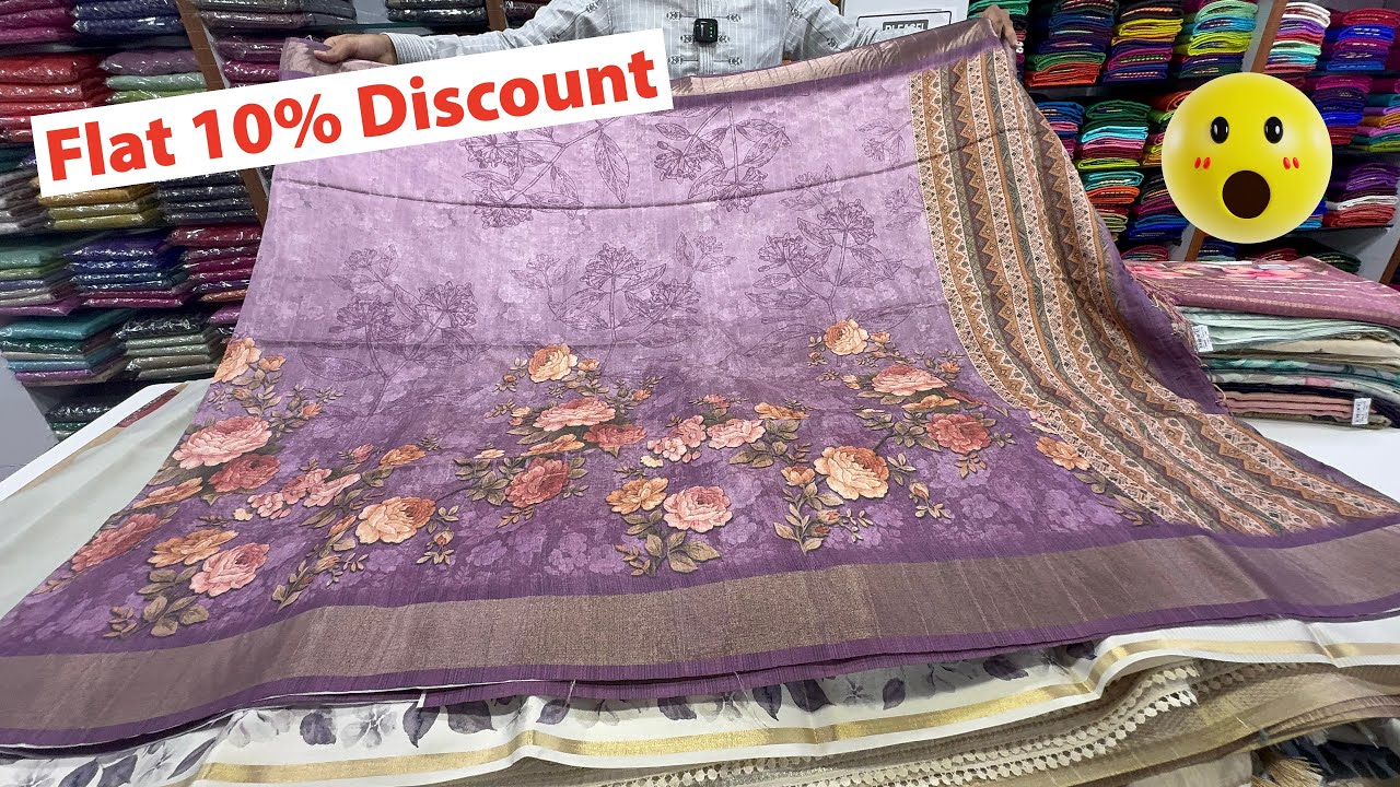 ‼️Women’s day special, Flat 10% off on Tasar Printed saree’s | 8448448983 - 8448440853 