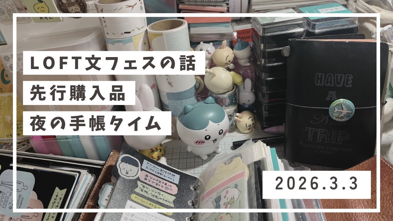 【作業動画】LOFT文フェスについてとみっちり夜の手帳タイム🧸𖤐⡱