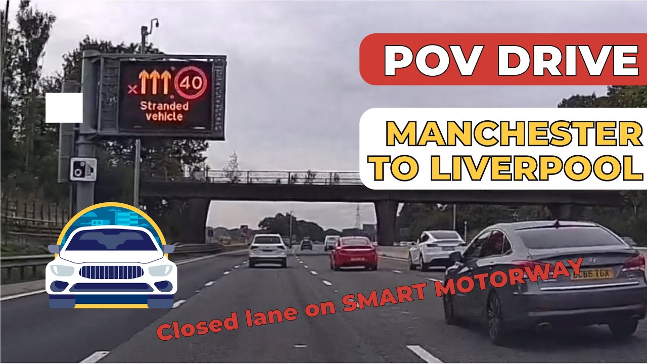 Driving from Manchester to Liverpool | POV Drive | M60 M62 | Smart Motorway in UK