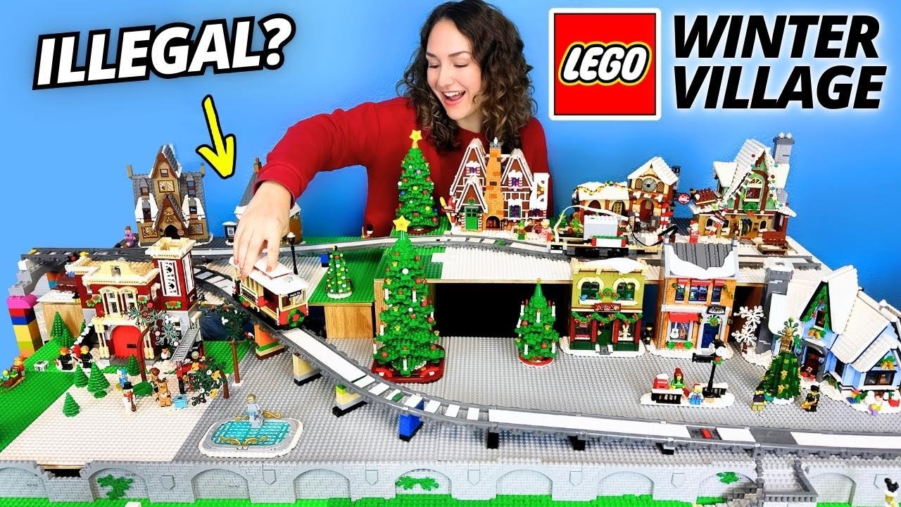 Starting A LEGO Winter Village: City Update with Motorized Train!!