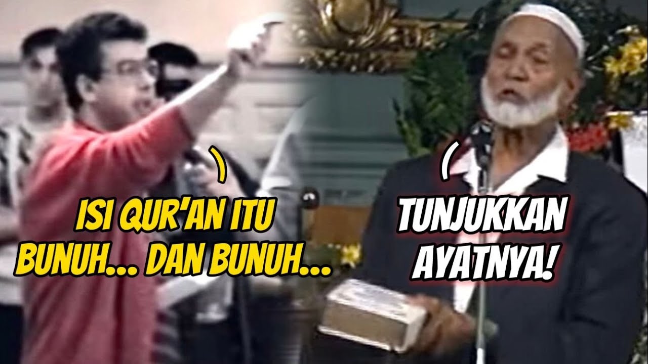 Ahmed Deedat MEMPERMALUKAN Penanya Kristen ini karena menuduh Qur’an mengajarkan Kebencian!