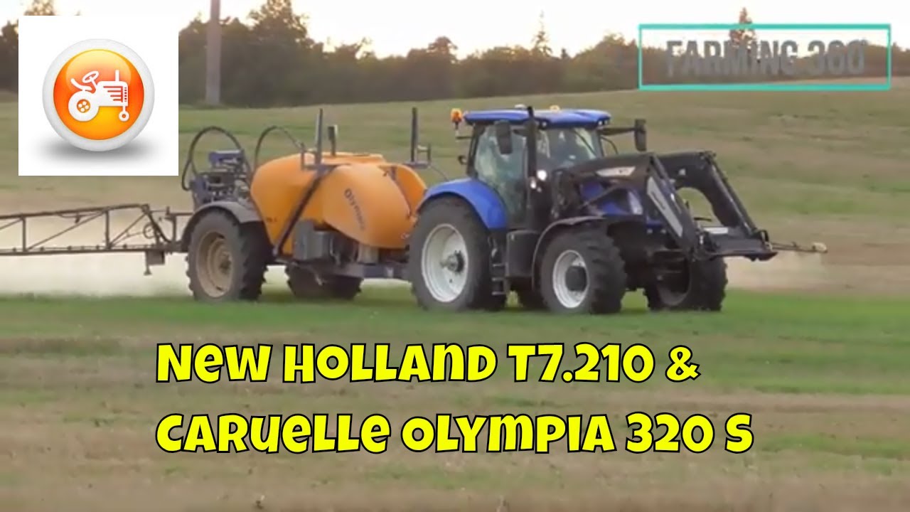 Spraying 2018 |  Caruelle Olympia 320 S trailed sprayer & New Holland T7.210
