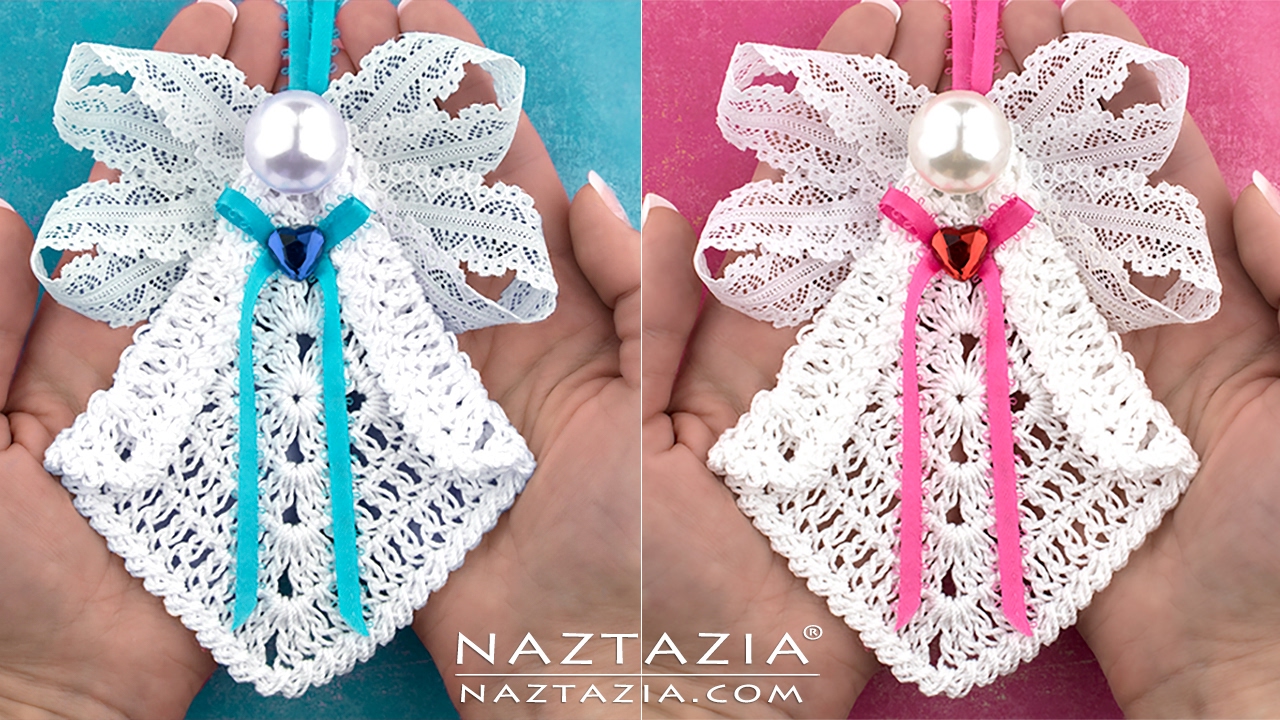 HOW to CROCHET GRANNY SQUARE ANGEL ORNAMENT - My Sweet Angel DIY Tutorial
