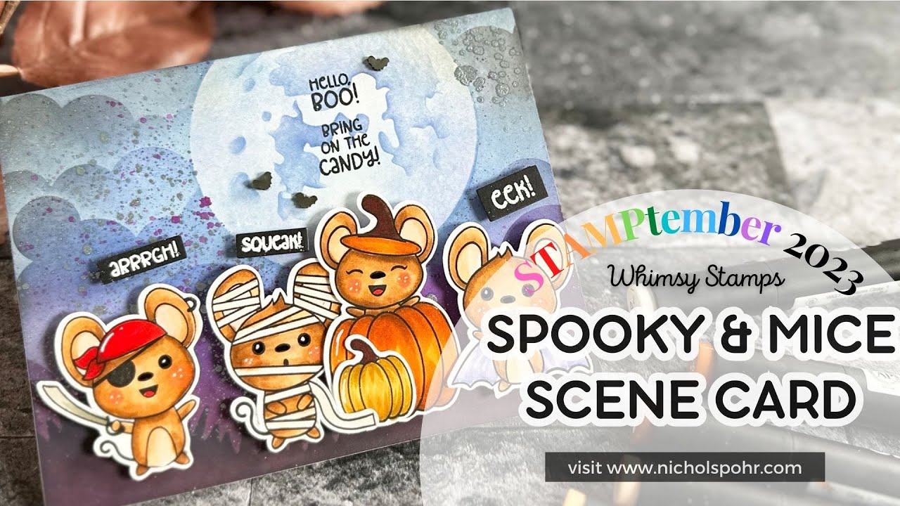 STAMPtember 2023 Exclusive Limited Edition | Whimsy Stamps Spooky & Mice