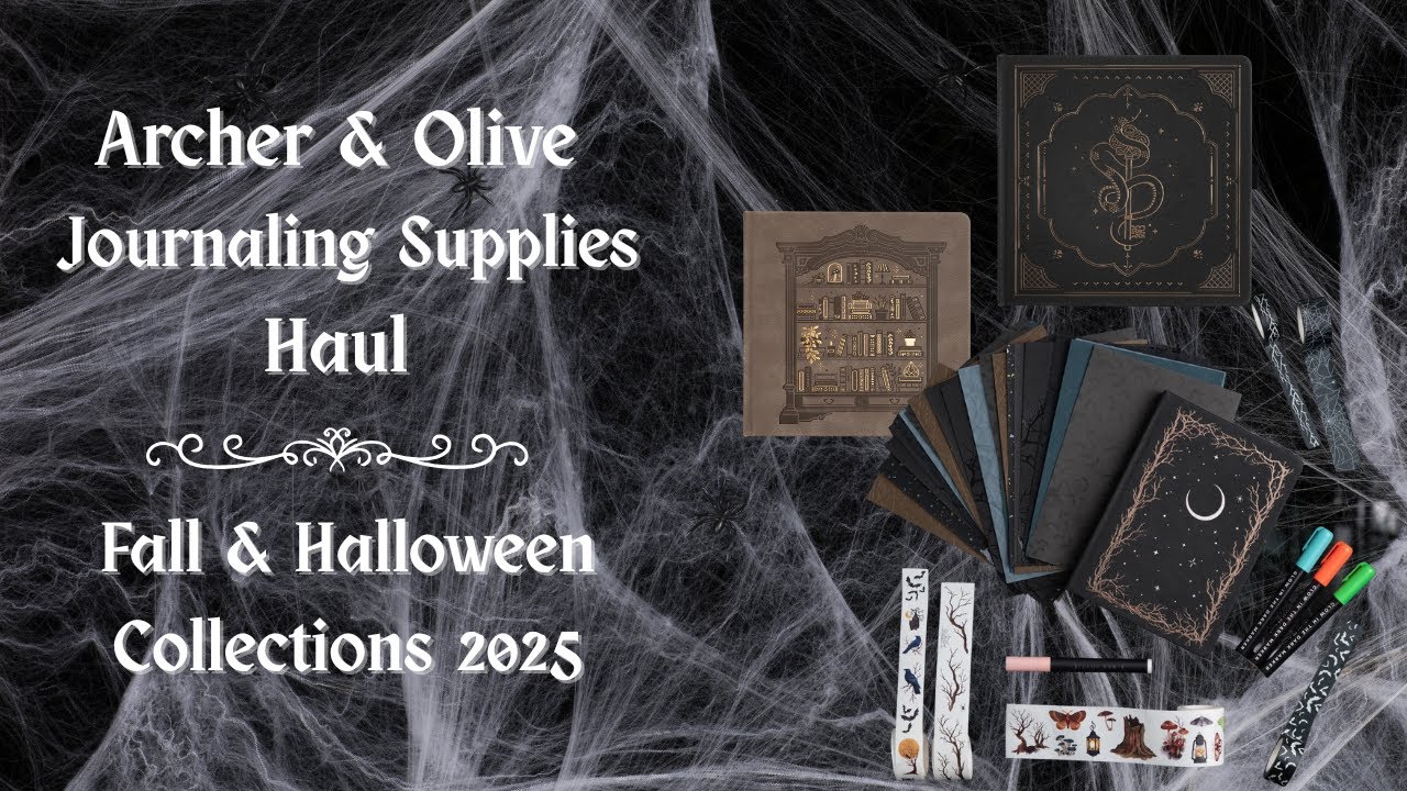 Journaling Supplies Haul Archer & Olive Fall Halloween 2025 Reading Journal