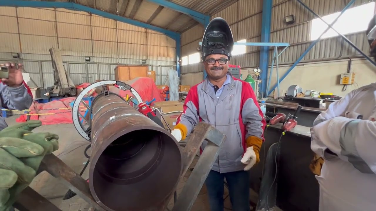 Automatic pipe welding remotely operated. New EWM technology