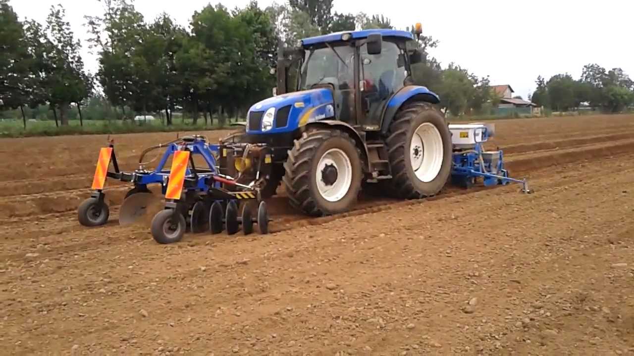 Seminatrice Gallesio 4 file pneumatica e Arginatore Frontale Idraulico con Ammortizzatore ad Azoto