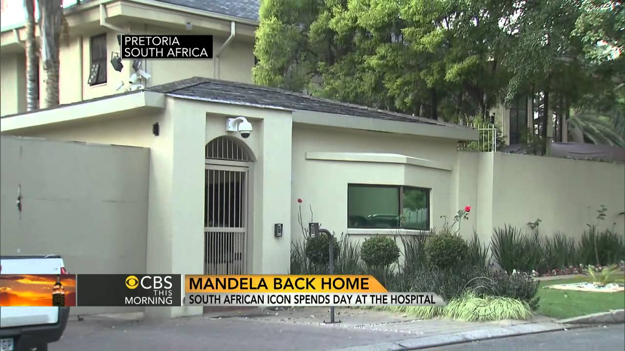 Nelson Mandela returns home from hospital