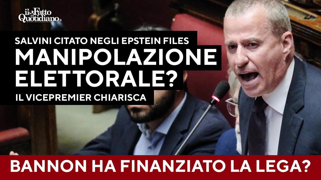 Salvini citato negli Epstein files, opposizioni: 