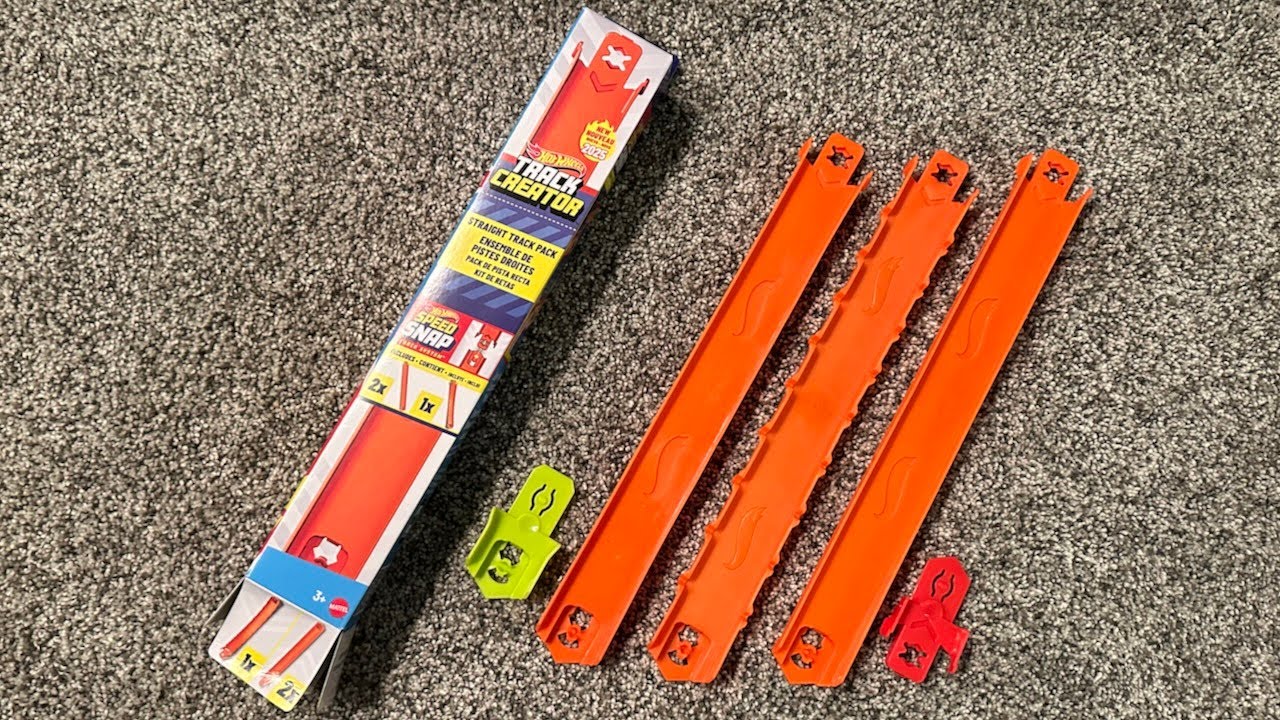 Hot Wheels Track Creator Speed Snap Straight Track Pack - Unboxing, Demonstration, and Review