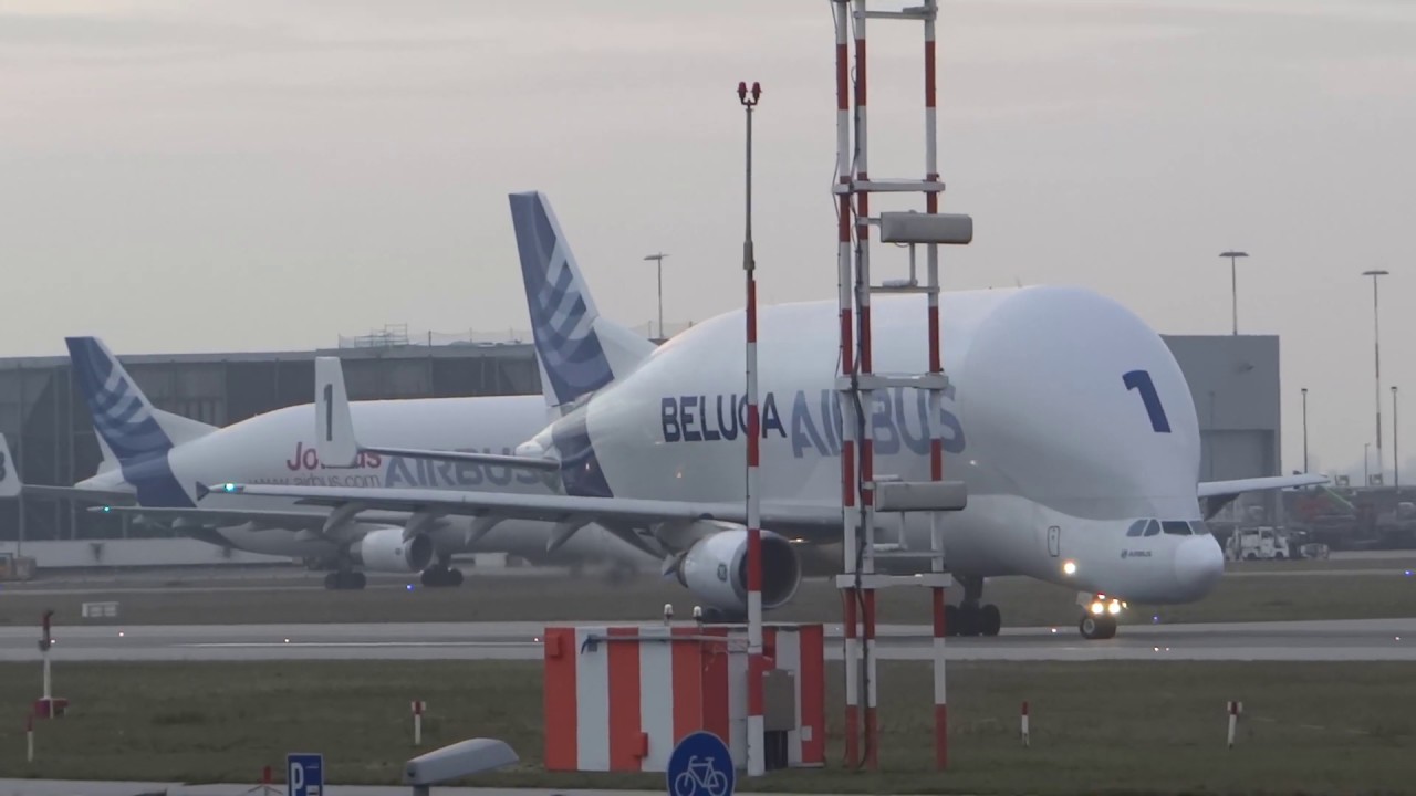 Beluga A300 Nr.1 takeoff Hamburg Finkenwerder/XFW