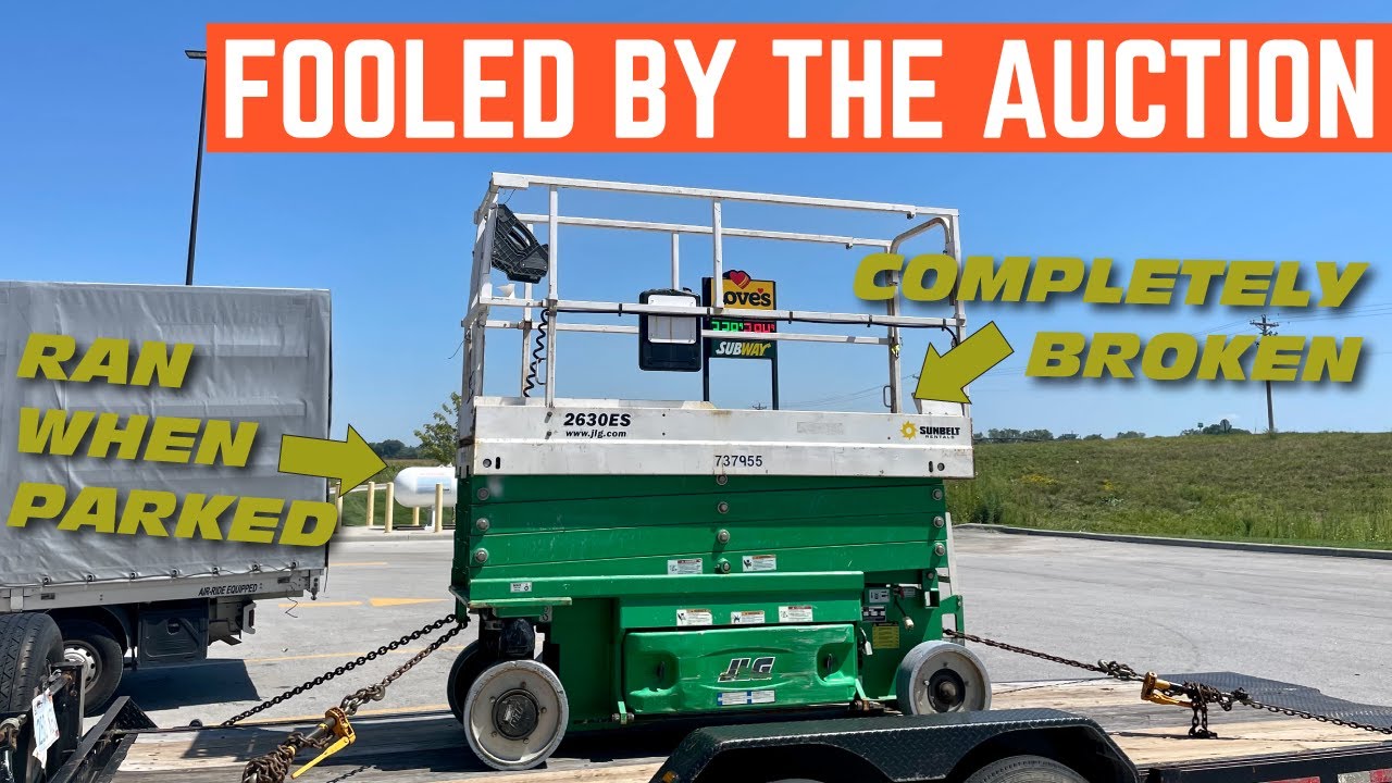 I Bought A *WORKING* Scissor Lift From The Auction But They LIED... It Doesn't Work
