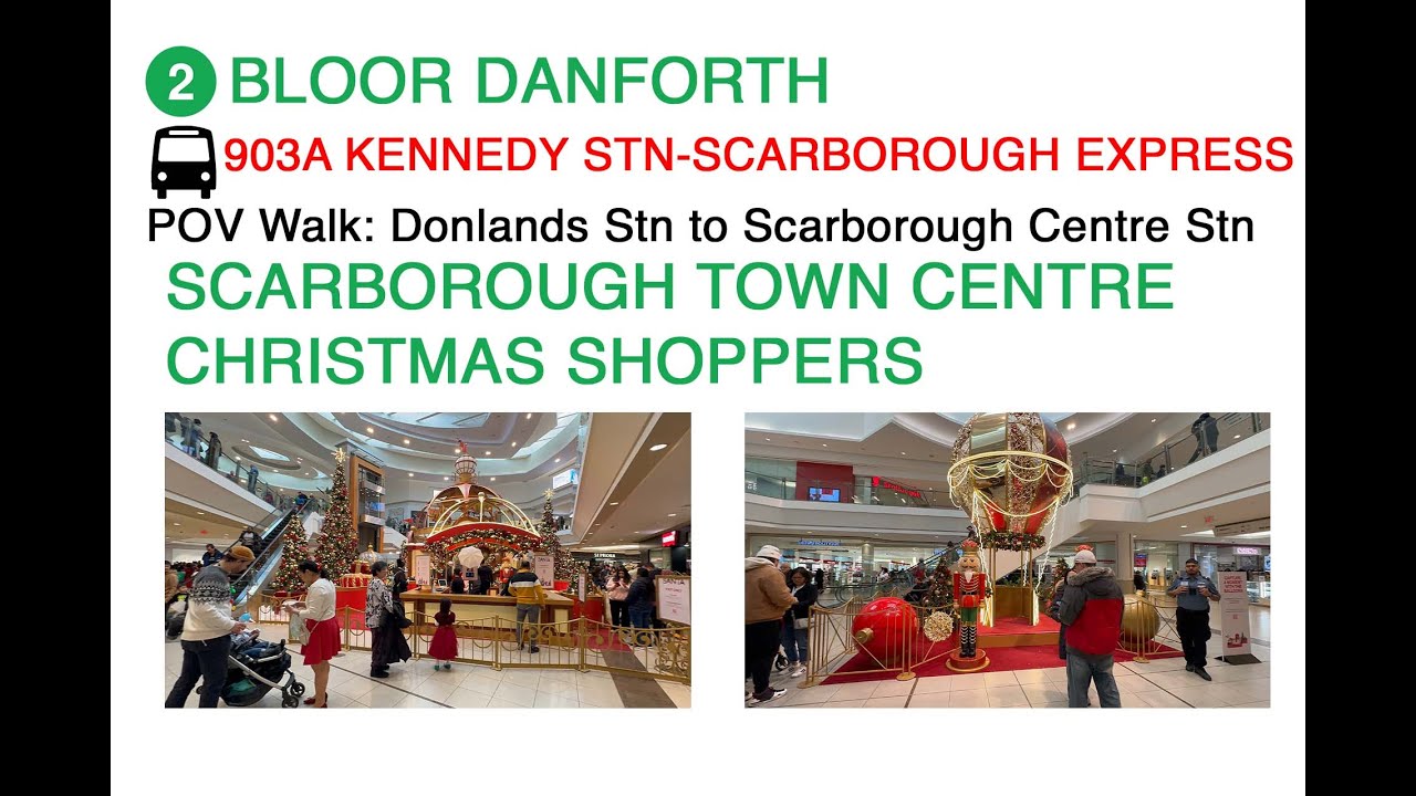 TTC POV Walk: Donlands Stn to Scarborough Ctr Stn (Scarborough Town Ctr Xmas Walk) (4K 60FPS)