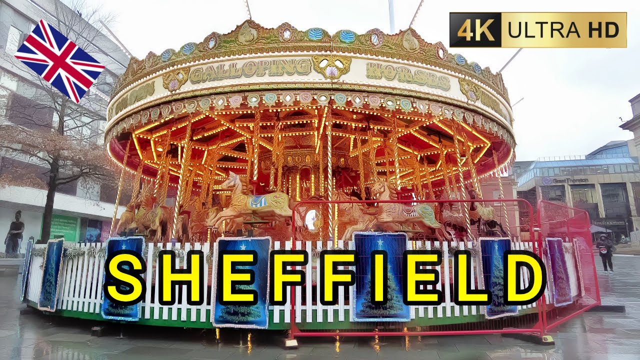 Sheffield City Centre and Christmas Market 4K/60