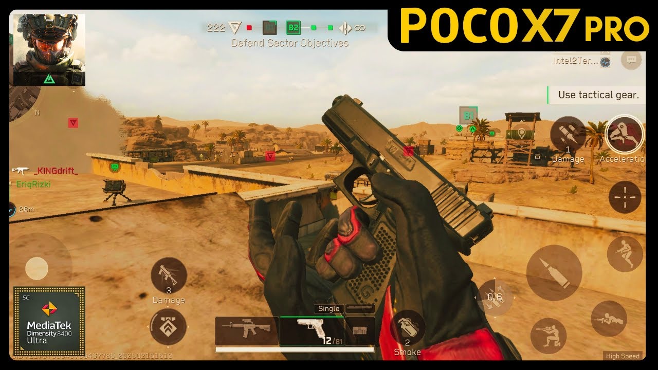 Delta Force | Warfare | POCO X7 Pro | 12/512 | Dimensity 8400 Ultra | Max Settings