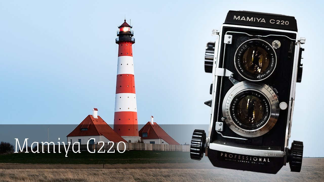 Mit der Mamiya C220 am Leuchtturm Westerheversand