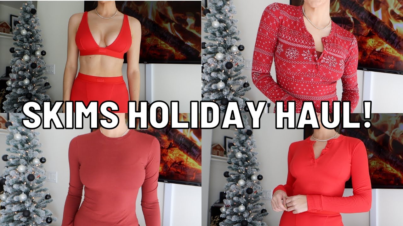 SKIMS HOLIDAY TRY-ON HAUL! | Keaton Milburn