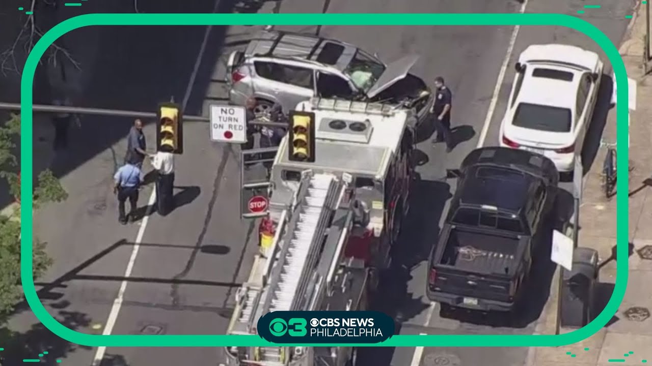 Fire truck and SUV collide in Philadelphia