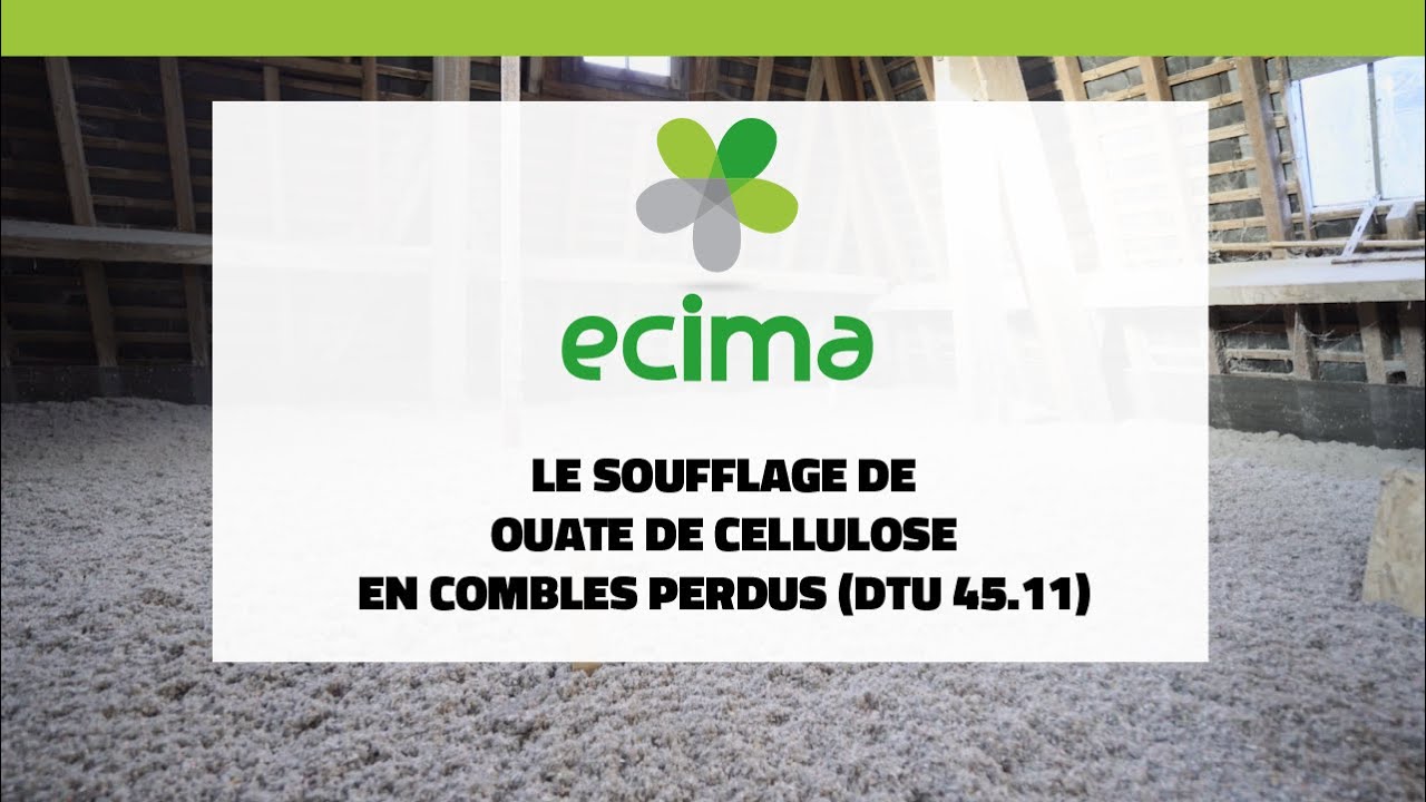 ECIMA : Soufflage de ouate de cellulose en combles perdus