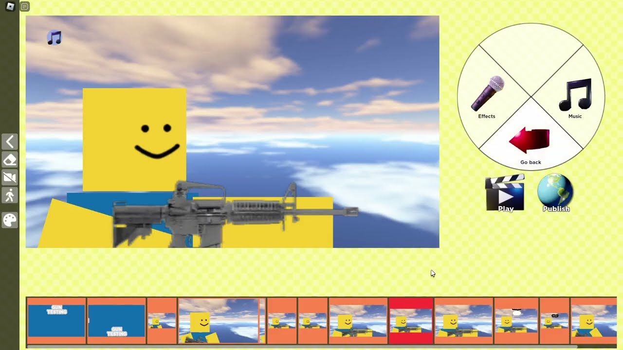 Making a gun animation in My Movie #roblox