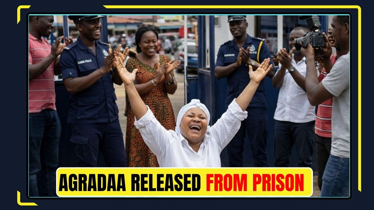 Agradaa Released From Nsawam Female Prison, Reunites With Husband Angel Asiamah and Family at Home