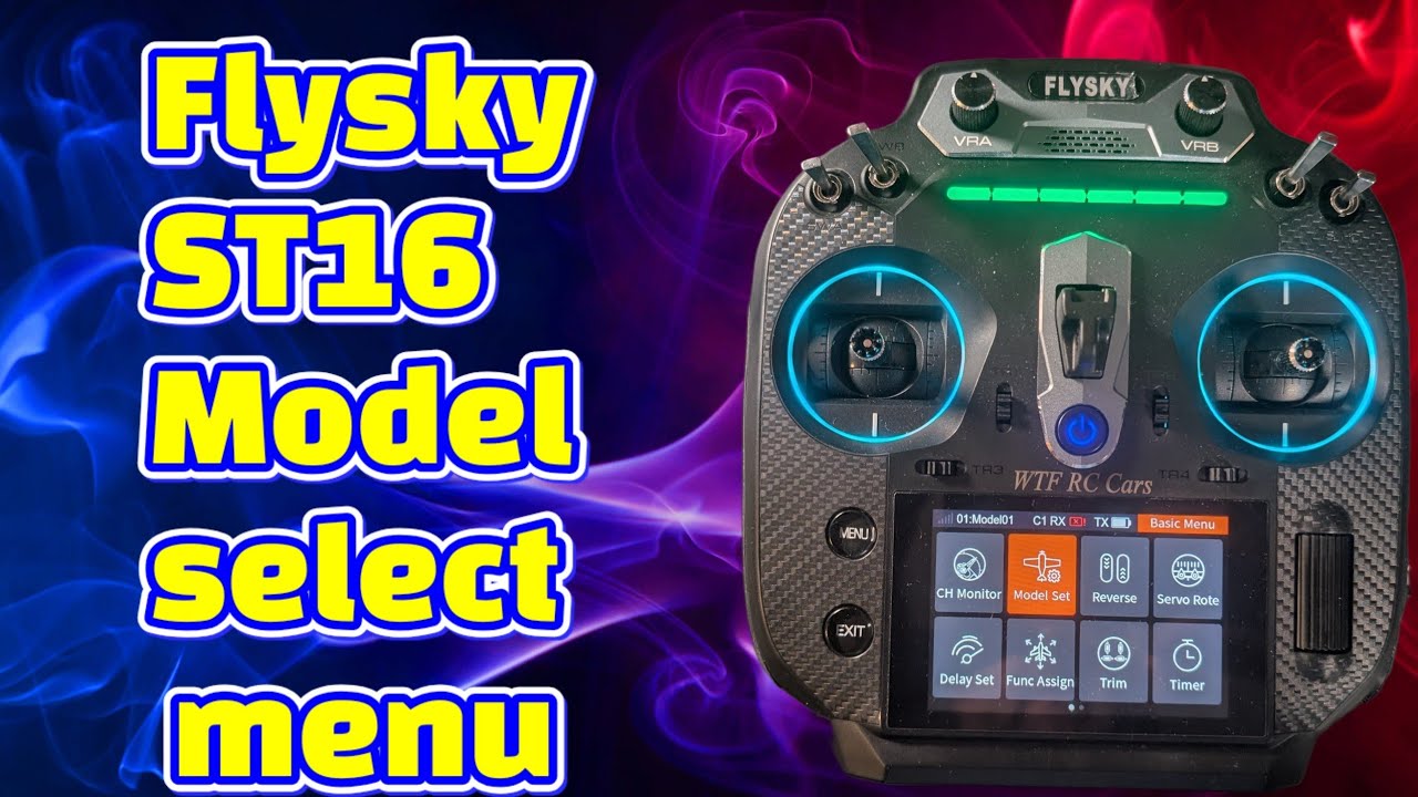 Меню набора моделей Flysky FS ST16