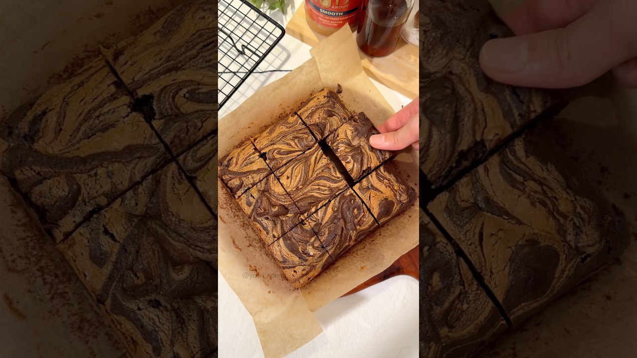 Рецепт брауни с арахисовым маслом и сливочным вкусом 🥜🍫