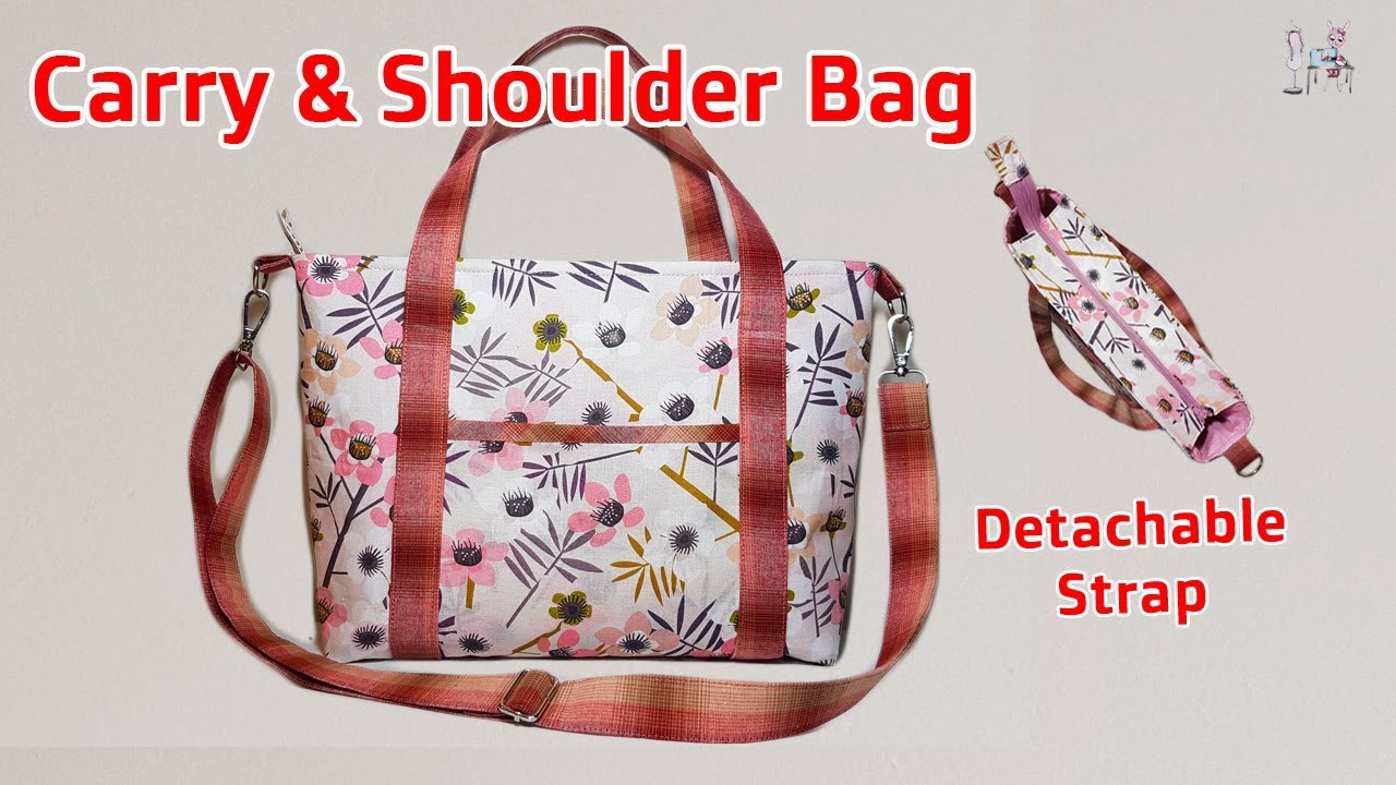DIY  SHOULDER  BAG TUTORIAL | DIY TOTE BAG | ZIPPER TOTE | Coudre un sac