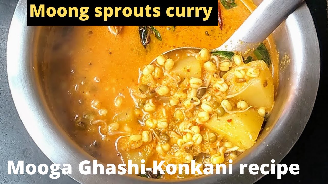 Moong Ghashi I Moong Sprouts Curry I Mooga Mole Randai | Konkani Recipe