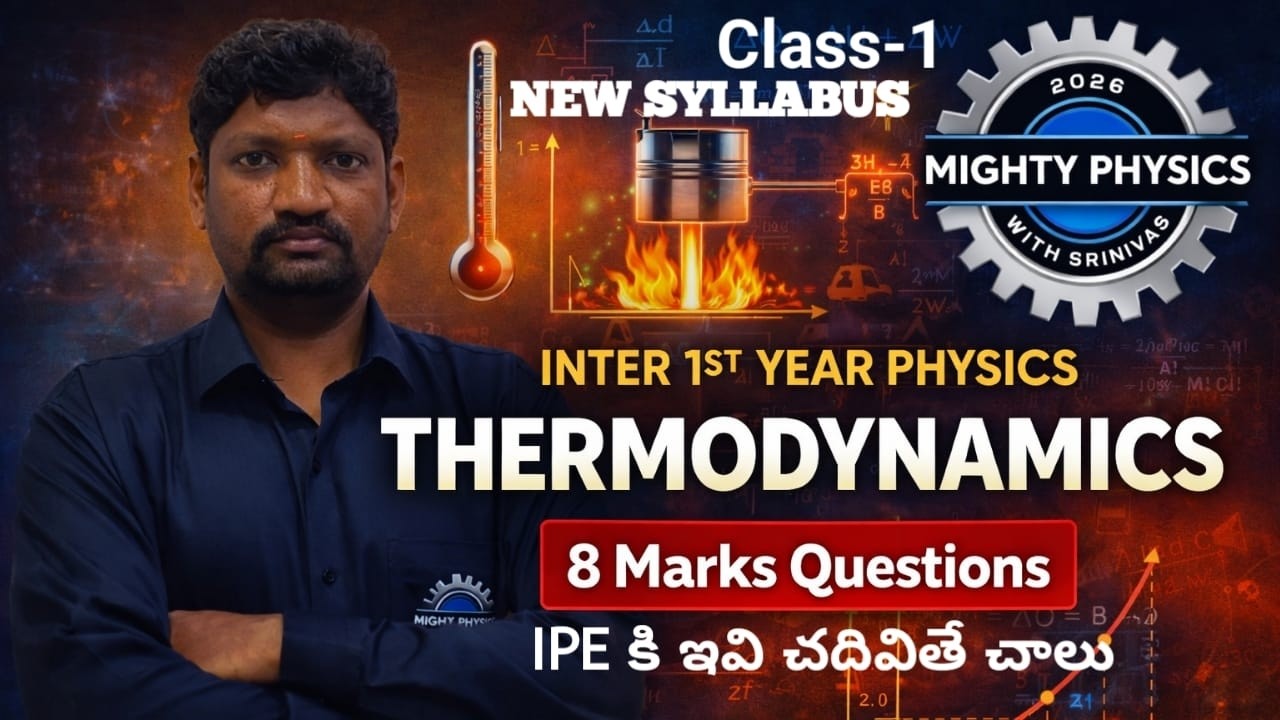 Relation between Specific heats Cp-Cv=R, First Law of Thermodynamics, Thermodynamics Class11 IPE2026