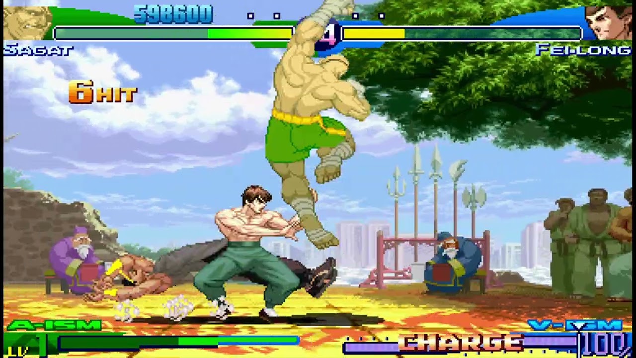 Sagat VS Fei Long and Yun – Street Fighter Alpha 3 Max