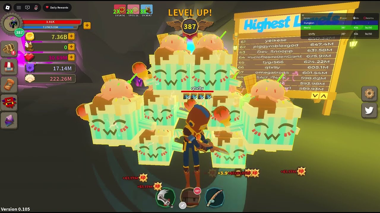 Roblox Giant Simulator Reborn lvl 600m+ reb