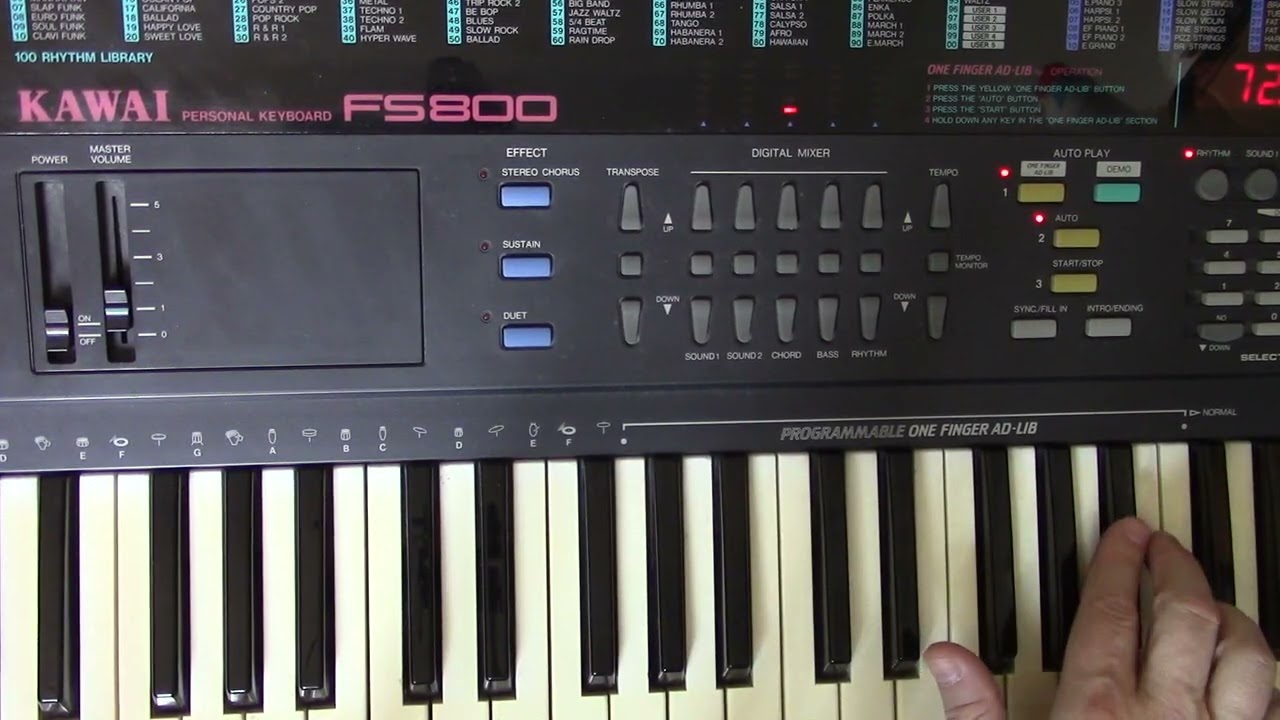1991 Kawai FS 800 Superboard Digital Synthesizer Some One-Finger Ad-Libs & Demo Songs