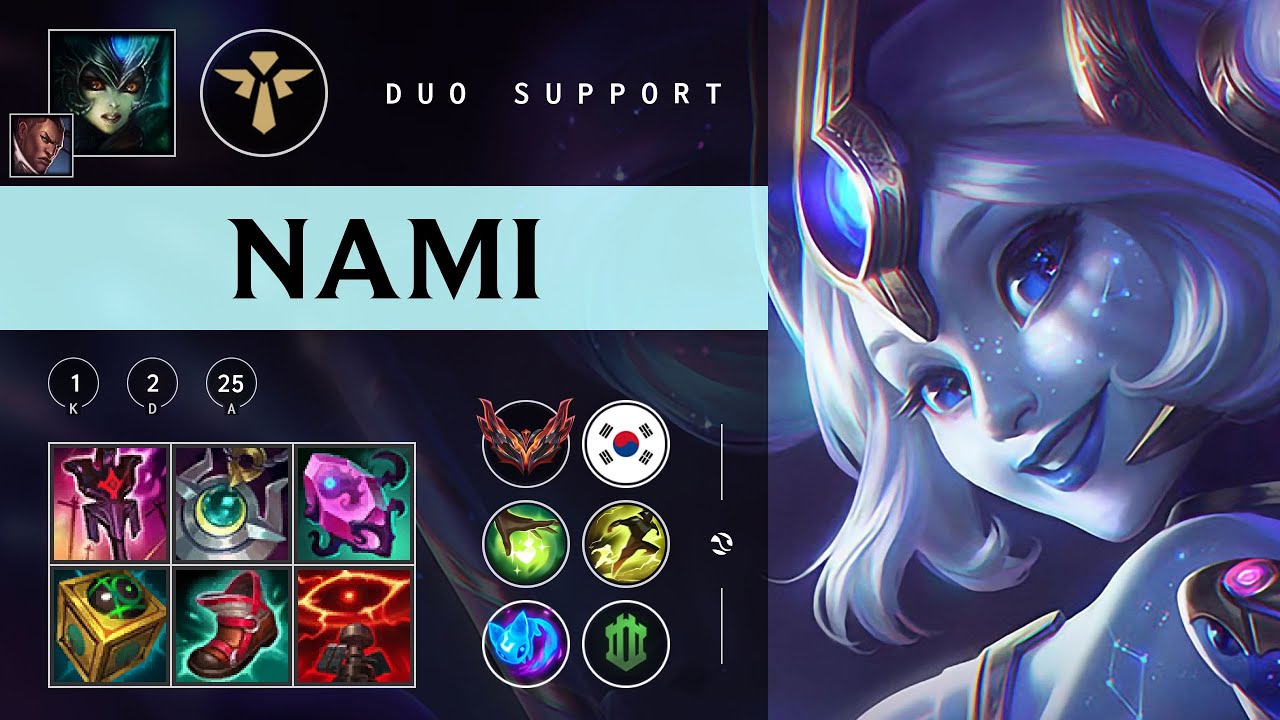 Nami Support vs Karma - KR Grandmaster Patch 25.22