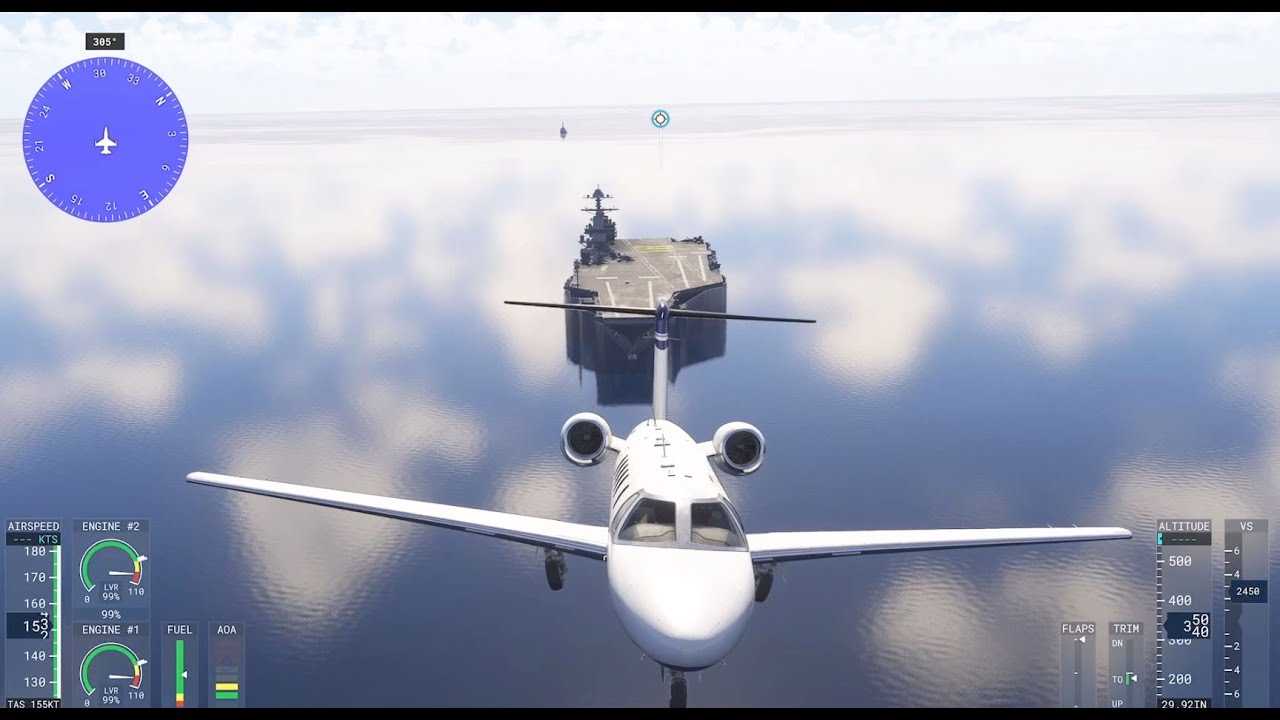 [MSFS2024] Take CJ4 off from Aircraft Carrier