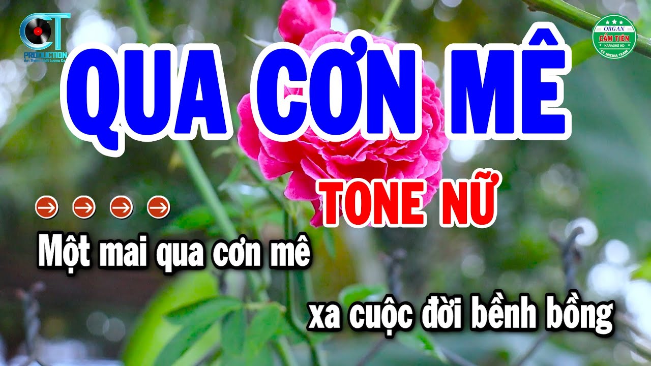 Karaoke Qua Cơn Mê Tone Nữ Nhạc Sống Beat Mới Hay 2025 | Cẩm Tiên Organ