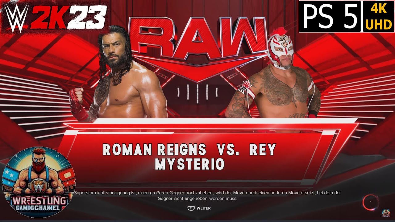 WWE 2K23 - Roman Reigns vs Rey Mysterio - PS5