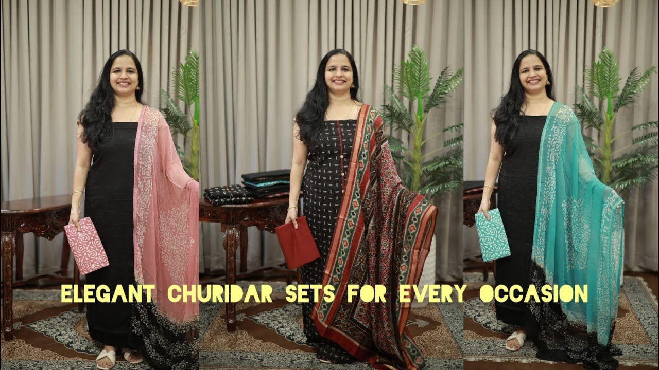 SHADES OF BLACK    ELEGANT CHURIDAR SETS FOR EVERY OCCASION