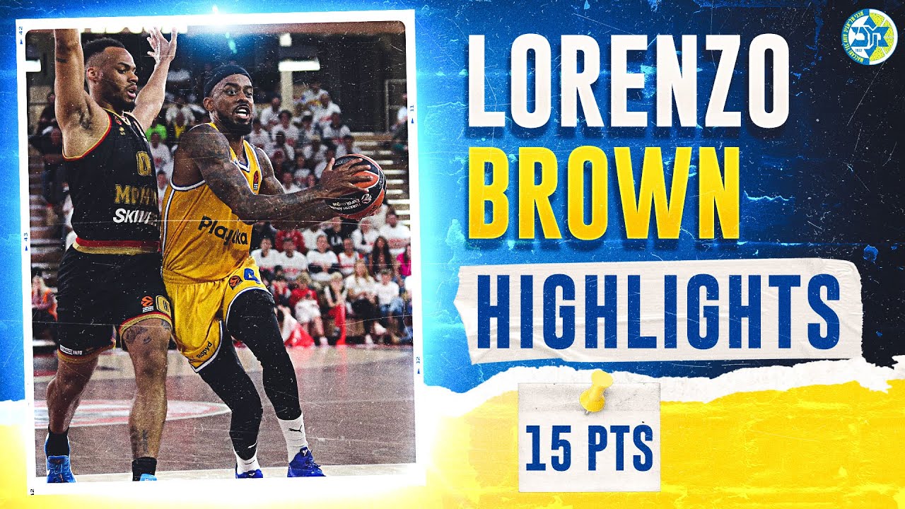 Lorenzo Brown (15 points) Highlights vs Monaco (Game 1) | המהלכים של לורנזו בראון נגד מונאקו