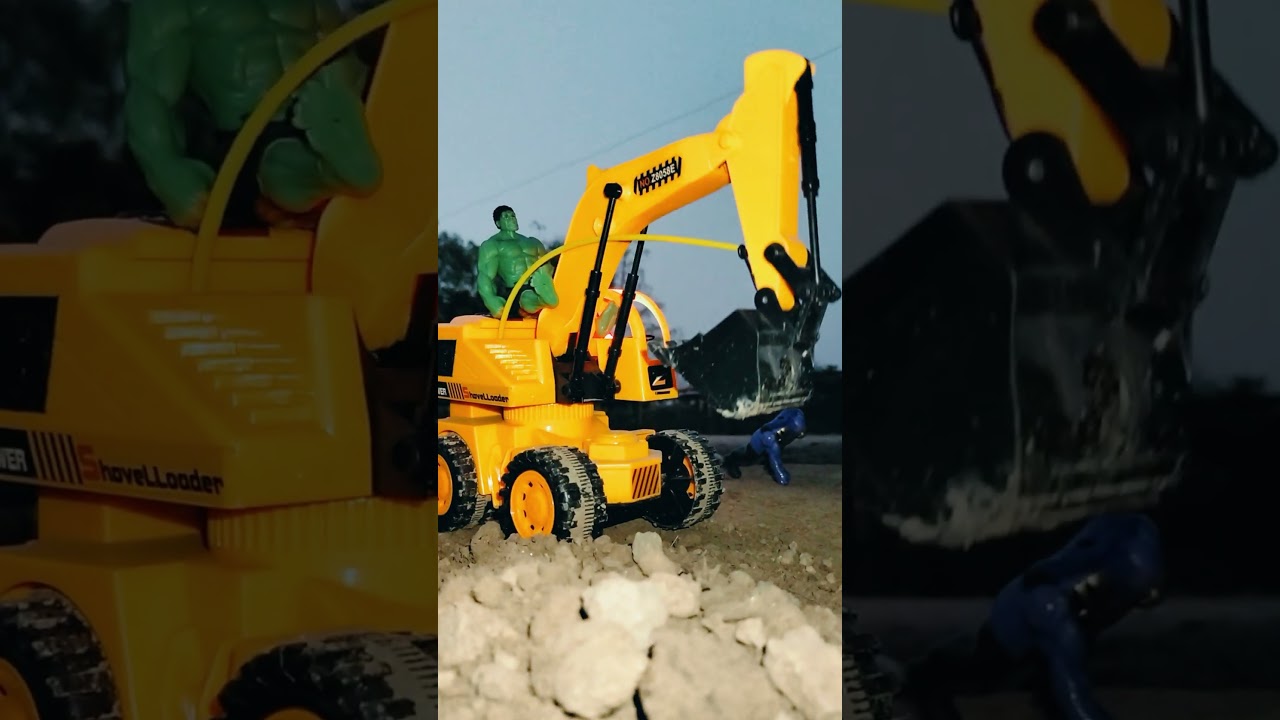 RC Excavator Digging Challenge! 🚜  Ultimate Remote Control Construction Toy in Action #Shorts